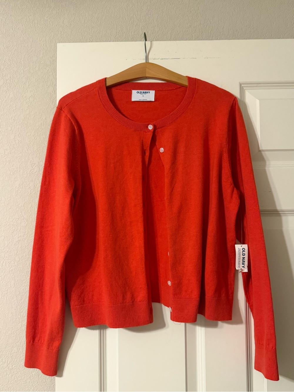 NWT Old Navy SoSoft Lite Cropped Women's Lava Flow Color Cardigan Size XL